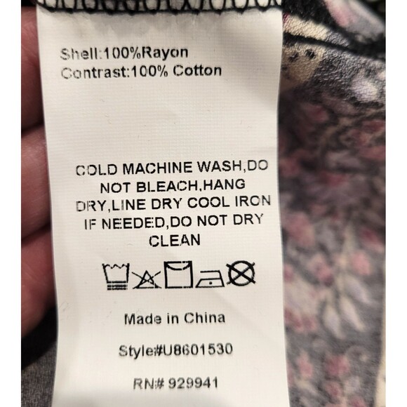 NWT Weekend Suzanne Betro Peasant Floral Top 1X Plus Bell Sleeve Crotched - Picture 6 of 8